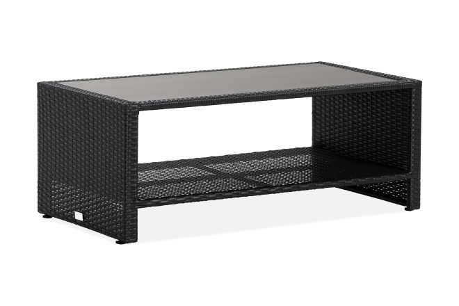 Bord bahamas med hylla 113x58 cm - svart