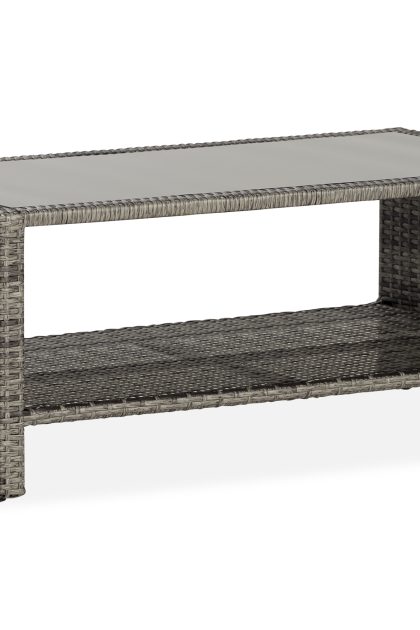Bord bahamas med hylla 113x58 cm - grå
