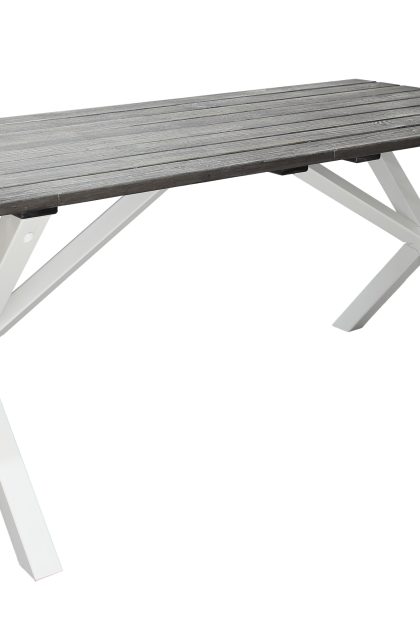 Matbord utomhus scottsdale 150 cm grå/vit - kwa