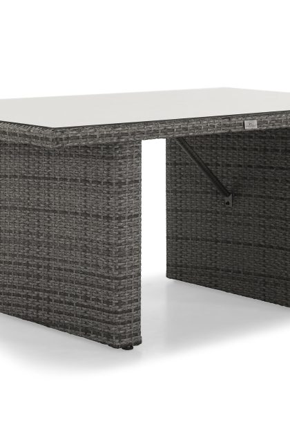 Utebord james 145 cm - grå/vit