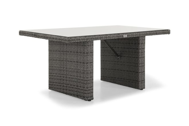 Utebord james 145 cm - grå/vit