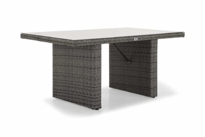 Utebord james 145 cm - grå/vit
