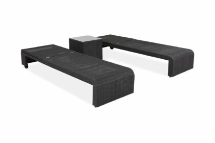 Solsängsset bahamas 2-sits sidobord - svart