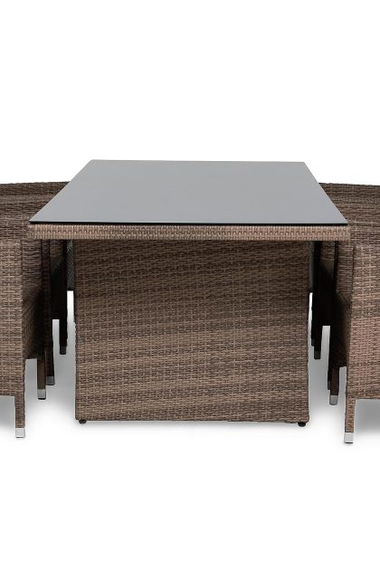 Matgrupp utomhus majestic 210 + 6 thor fåtölj - sand|sand