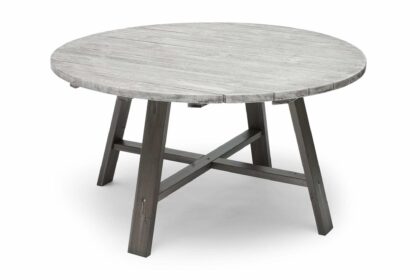 Matbord utomhus shabby chic 138 cm runt grå - hillerstorp