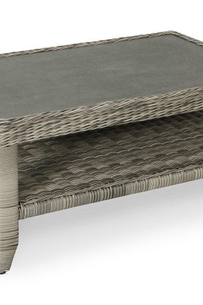 Loungebord dallas 128x75 cm brun - grå|beige
