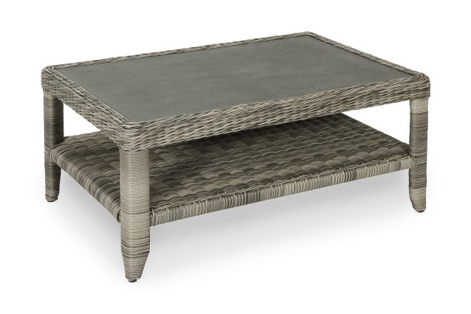 Loungebord dallas 128x75 cm brun - grå|beige