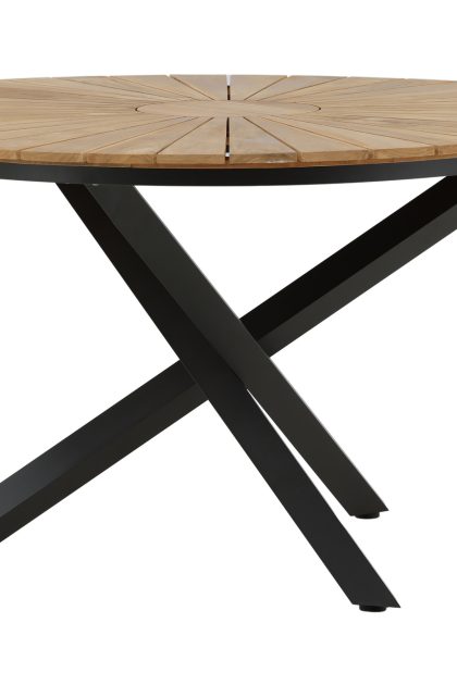 Mexico matbord utomhus rund 140 cm brun/svart - venture home
