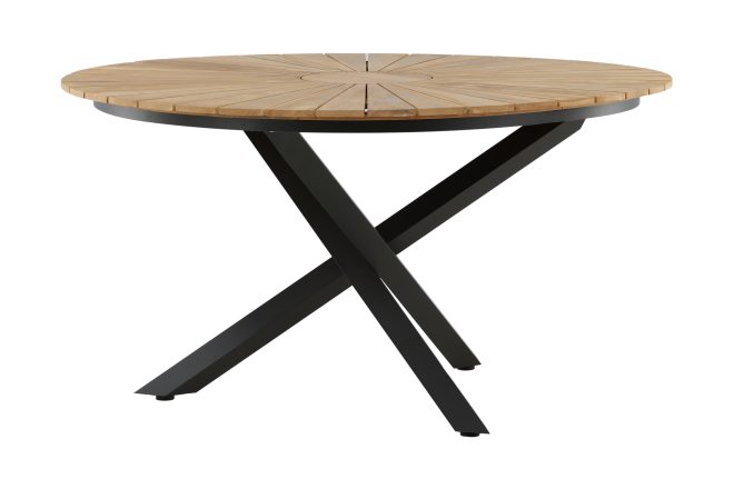 Mexico matbord utomhus rund 140 cm brun/svart - venture home