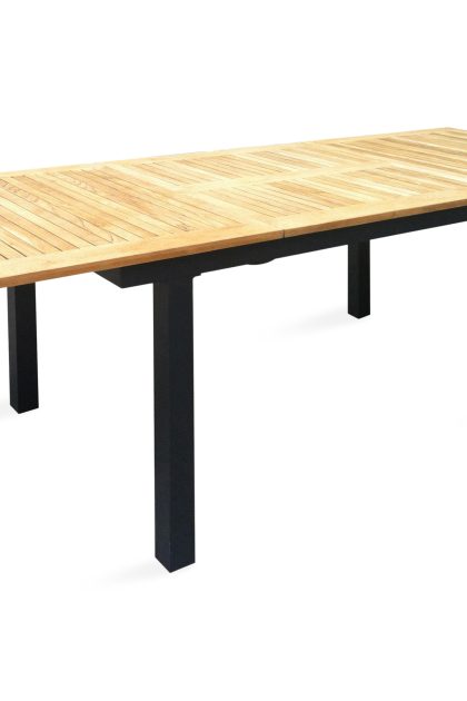 Mexico förlängningsbart matbord utomhus 160-240 cm brun/svart - venture home