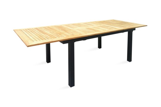 Mexico förlängningsbart matbord utomhus 160-240 cm brun/svart - venture home