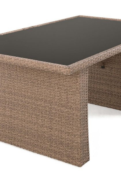 Utebord james 85x145 cm - sand/svart