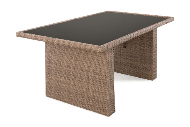 Utebord james 85x145 cm - sand/svart
