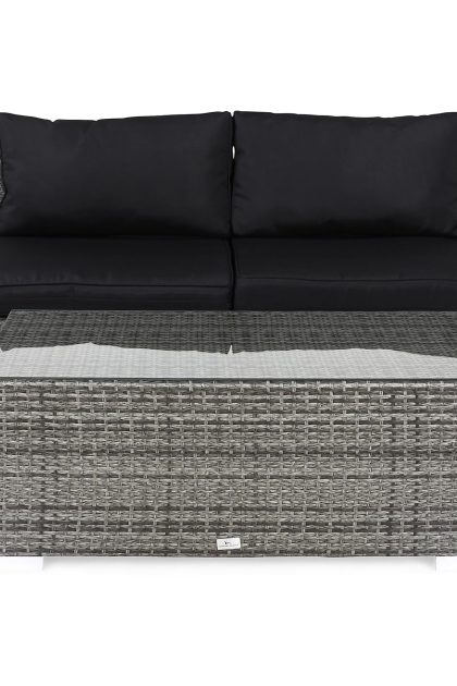 Loungegrupp Utomhus Bahamas 2-sits 1 Bord m Hylla - 2 Avslut Grå