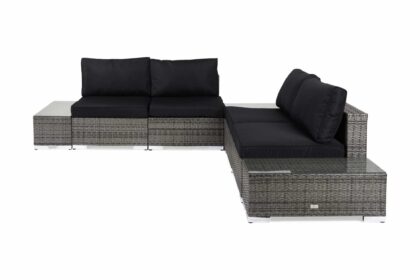 Loungegrupp utomhus bahamas 5-sits 1 divan/bord - 2 avslut grå