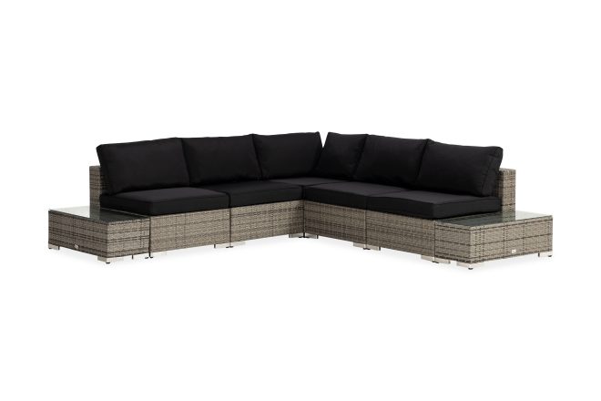 Loungegrupp utomhus bahamas 5-sits 2 avslut - grå
