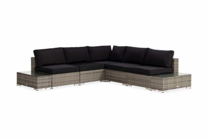 Loungegrupp utomhus bahamas 5-sits 2 avslut - grå