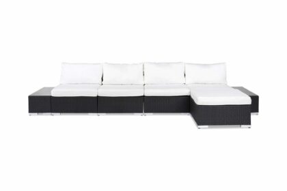 Loungegrupp utomhus bahamas 5-sits 1 divan/bord - 2 avslut svart