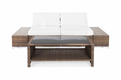 Loungegrupp utomhus bahamas 2-sits 1 bord m hylla - 2 avslut sand