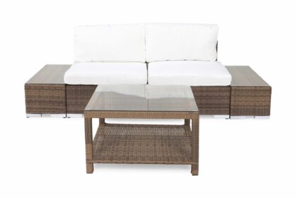 Loungegrupp utomhus bahamas 2-sits 1 bord 75x75 - 2 avslut sand