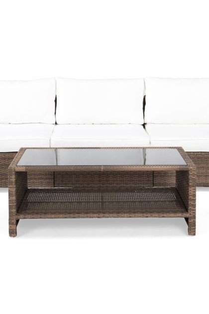 Loungegrupp Utomhus Bahamas 3-sits 1 Bord m Hylla - 2 Avslut Sand