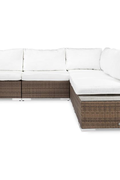Loungesoffa utomhus utomhus bahamas 5-sits 2 avslut - sand
