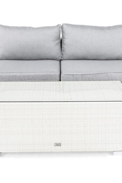 Loungegrupp utomhus bahamas 2-sits 1 bord - 2 avslut vit