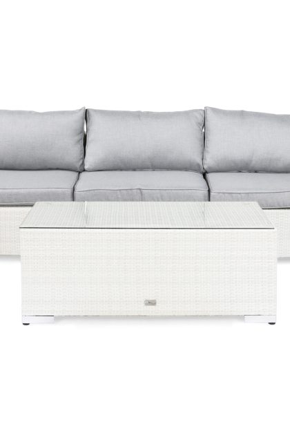 Loungegrupp utomhus bahamas 3-sits 1 bord - 2 avslut vit