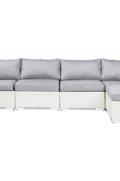Loungegrupp utomhus bahamas 4-sits 1 divan/bord - 2 avslut vit