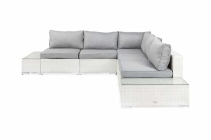 Loungegrupp utomhus bahamas 5-sits 2 avslut - vit