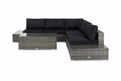 Loungegrupp utomhus bahamas 5-sits 1 bord - 2 avslut grå