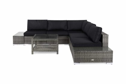 Loungegrupp utomhus bahamas 5-sits 1 bord 75x75 - 2 avslut grå