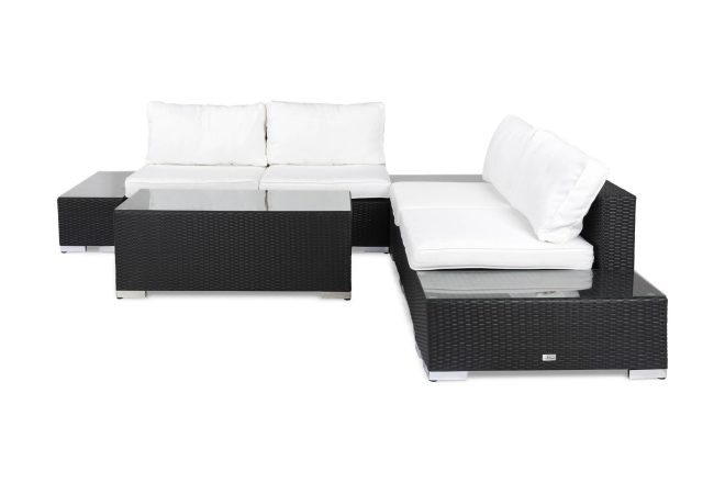 Loungegrupp utomhus bahamas 5-sits 1 bord - 1 divan 2 avslut svart