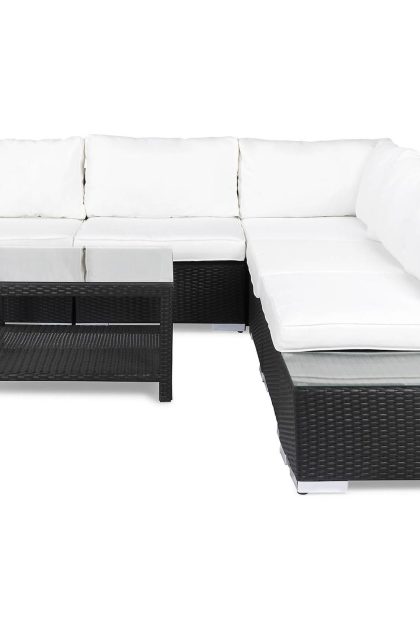 Loungegrupp utomhus bahamas 5-sits 1 bord 75x75 - 2 avslut svart