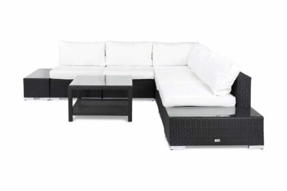 Loungegrupp utomhus bahamas 5-sits 1 bord 75x75 - 2 avslut svart
