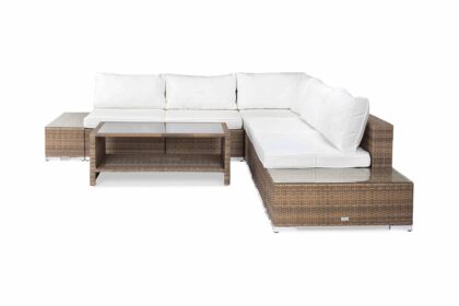 Loungegrupp utomhus bahamas 5-sits 1 bord m hylla - 2 avslut sand