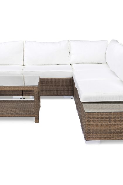 Loungegrupp utomhus bahamas 5-sits 1 bord 75x75 - 2 avslut sand