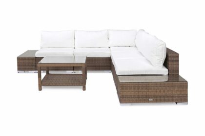 Loungegrupp utomhus bahamas 5-sits 1 bord 75x75 - 2 avslut sand