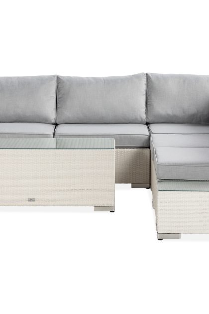 Loungegrupp utomhus bahamas 5-sits 1 bord - 2 avslut vit