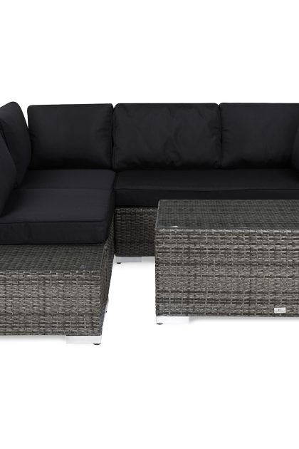 Loungegrupp utomhus bahamas 4-sits bord - avslut grå