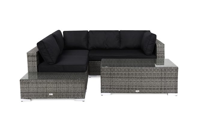 Loungegrupp utomhus bahamas 4-sits bord - avslut grå