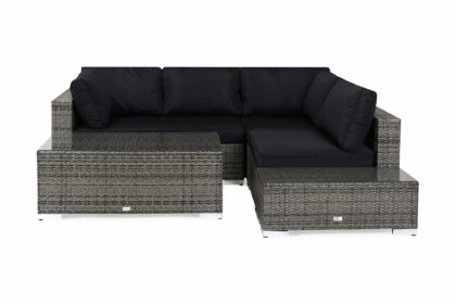 Loungegrupp utomhus bahamas 4-sits bord - avslut grå