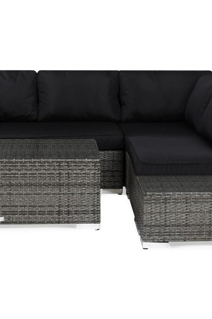 Loungegrupp utomhus bahamas 4-sits bord - avslut grå