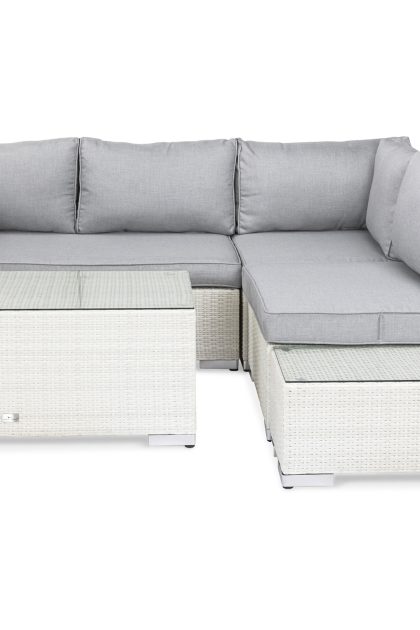 Loungegrupp utomhus bahamas 4-sits bord - avslut vit