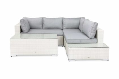 Loungegrupp utomhus bahamas 4-sits bord - avslut vit