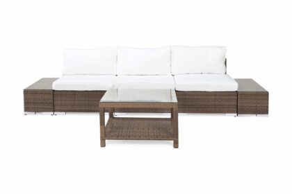 Loungegrupp utomhus bahamas 3-sits 1 bord 75x75 - 2 avslut sand