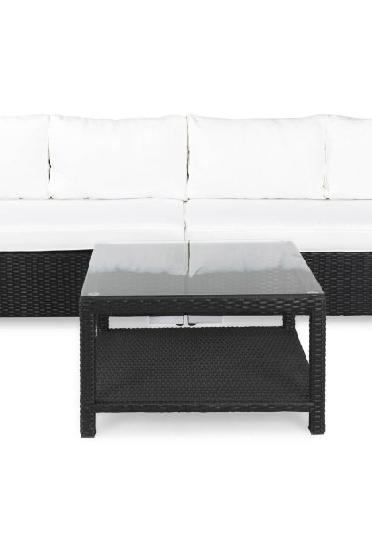 Loungegrupp Utomhus Bahamas 4-sits Bord 75x75 - Svart