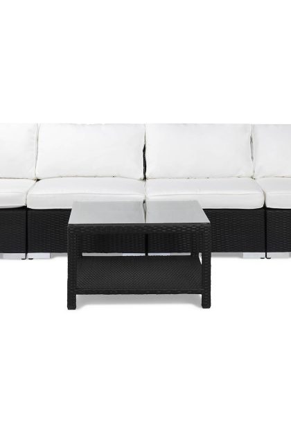Loungegrupp utomhus bahamas 4-sits bord 75x75 - svart