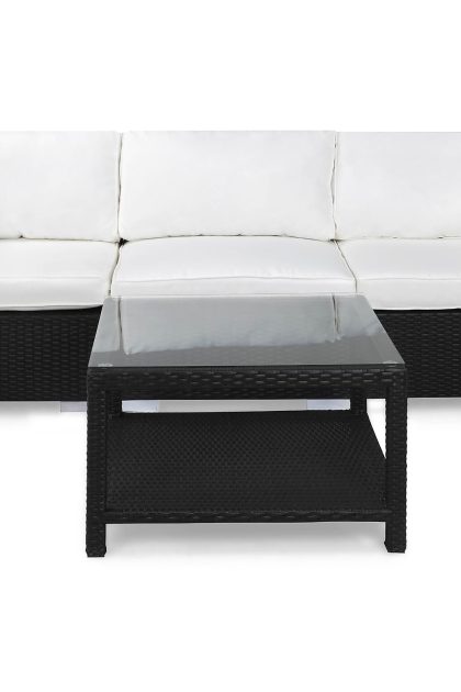 Loungegrupp utomhus bahamas 3-sits bord 75x75 - svart