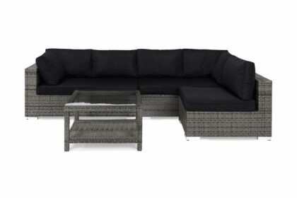 Loungegrupp utomhus bahamas 5-sits bord 75x75 - grå